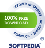 Softpedia certificate logo : 100% free and clean application